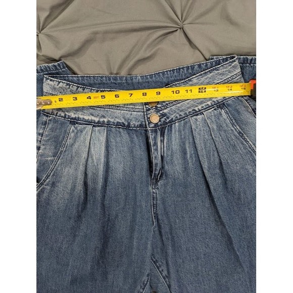 Blanknyc | Pleated Tapered Trousers balloon Straight Leg Jeans vintage sz 27 - Picture 5 of 6
